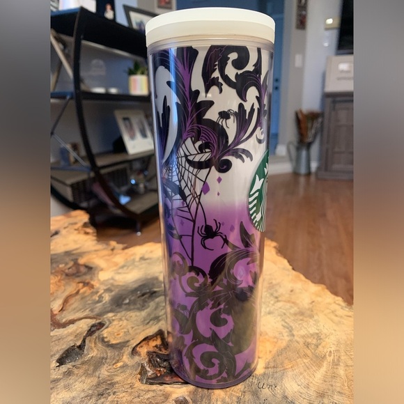 NWOT Starbucks Purple & Black Swirl Tumbler - 2022 Halloween/Fall Collection - Picture 9 of 9